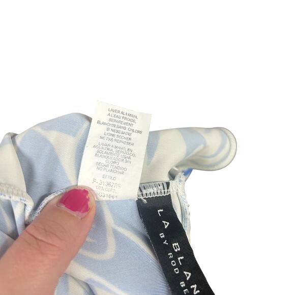 Tropical Resort Beaded Halter Swim Tankini Top La Blanca Size 12 - Picture 6 of 7